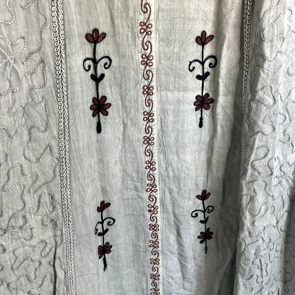 Sumeer by S&N Fashions Light Green Embroidered Tie Back Maxi Dress Size XL - Picture 7 of 13